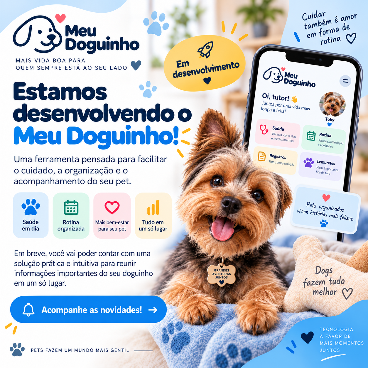 Meu doguinho Chegou e estamos prontos para ajudar você e seu caopanheiro